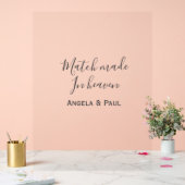 Match made in heaven name couple wedding simple  acryl bord (Huwelijk)