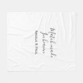 Match made in heaven name couple wedding simple  fleece deken (Voorkant (Horizontaal))