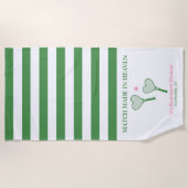 Match Made in Heaven Tennis Bachelorette Favors Strandlaken (Voorkant)