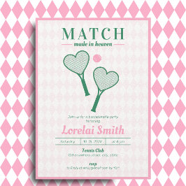 Match made in Heaven Tennis Club Bachelorette Kaart
