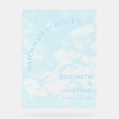 Match Made In Heaven Wedding Acryl Bord (Voorkant)