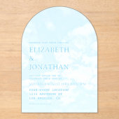 Match Made In Heaven Wedding Acryl Uitnodigingen (Voorkant)