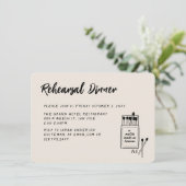 Match Made in Heaven Wedding repetitie diner Informatiekaartje (Staand voorkant)