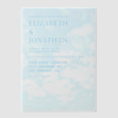 Match Made In Heaven Wedding Vellum Uitnodigingen (Voorkant)