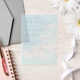 Match Made In Heaven Wedding Vellum Uitnodigingen