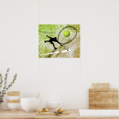 Match Point II-jongen die tennis speelt Poster (Keuken)