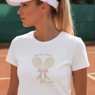 Match Point Mama Coquette Sport Tennisracket Boog T-shirt