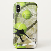 Match Point mannen tennis spelersnaam Case-Mate iPhone Case (Achterkant)