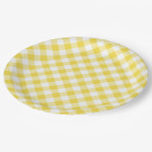Match Uw Bruiloft Palet Country Gingham Papieren Bordje (Gekanteld)