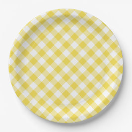Match Uw Bruiloft Palet Country Gingham Papieren Bordje