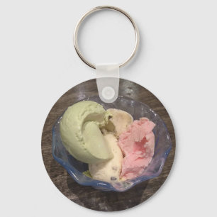 Matcha Aardbei Vanille Ijslep Sundae B Sleutelhanger