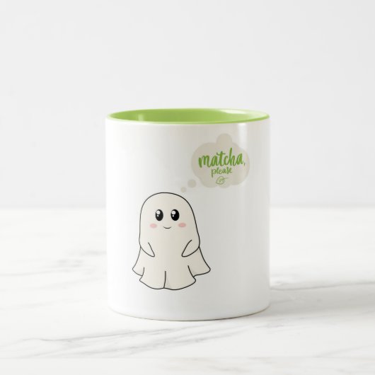 Matcha alsjeblieft! tweekleurige koffiemok (Center)