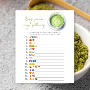 Matcha baby shower Emoji afbeeldingsgame