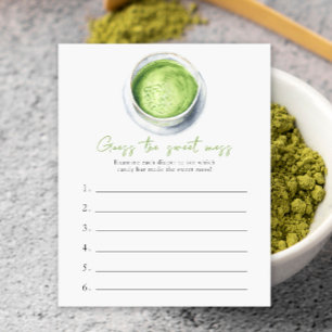 Matcha baby shower Raad de zoete puinhoop spel