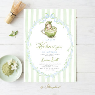 Matcha Baby Shower Uitnodiging