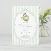 Matcha Baby Shower Uitnodiging (Staand voorkant)
