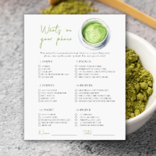 Matcha baby shower - Wat staat er op jouw telefoon