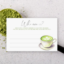 Matcha beker Bruidsmeisje bruiloft Wie ben ik spel Briefpapier