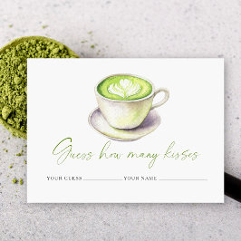 Matcha beker Hoeveel kusjes bruidsspel Informatiekaartje