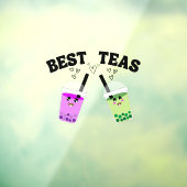 Matcha boba groene thee, beste thee matcha raamsticker (Vel 3)