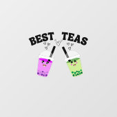 Matcha boba groene thee, beste thee matcha raamsticker (Vel)