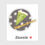 Matcha boba groene thee, matcha poeder sticker (Vel)