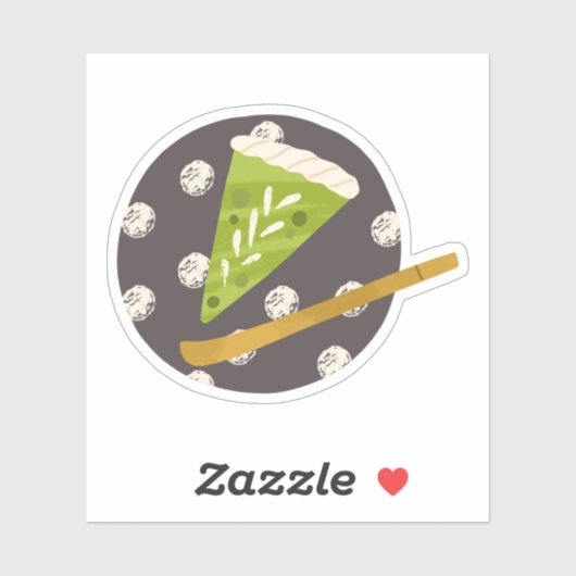 Matcha boba groene thee, matcha poeder sticker (Vel)