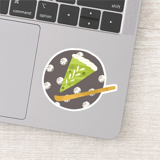 Matcha boba groene thee, matcha poeder sticker (Detail)