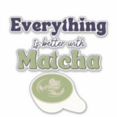 Matcha boba groene thee, matcha sticker (Voorkant)