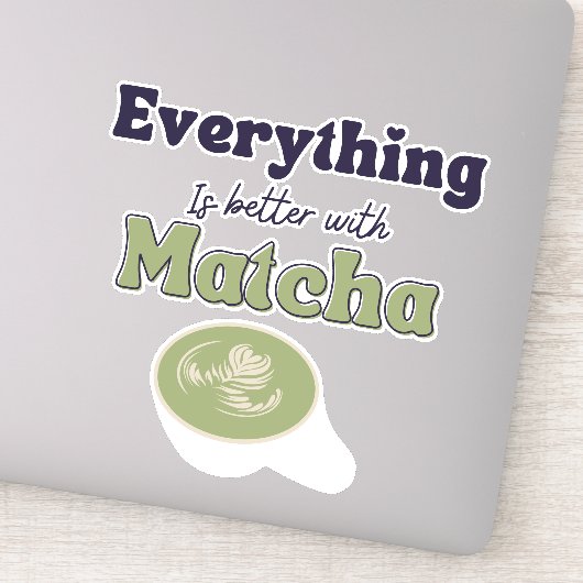 Matcha boba groene thee, matcha sticker (Detail)