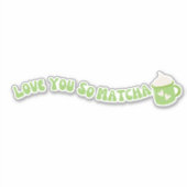 Matcha boba groene thee, matcha sticker (Voorkant)