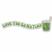 Matcha boba groene thee, matcha sticker (Voorkant)