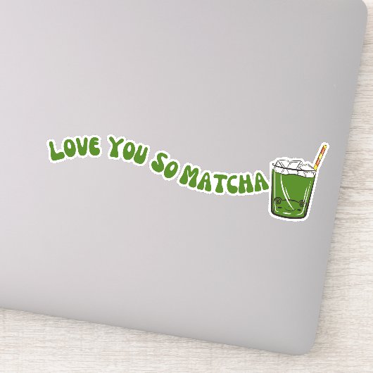 Matcha boba groene thee, matcha sticker (Detail)