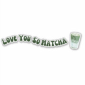 Matcha boba groene thee, matcha sticker (Voorkant)