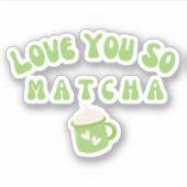 Matcha boba groene thee, matcha sticker (Voorkant)