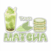 Matcha boba groene thee, matcha sticker (Voorkant)