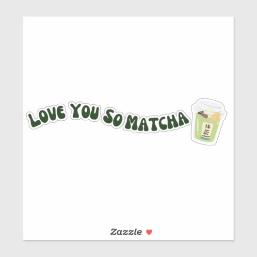 Matcha boba groene thee, matcha sticker (Vel)