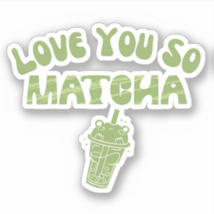 Matcha boba groene thee, matcha sticker