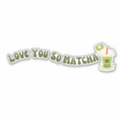 Matcha boba groene thee, matcha sticker (Voorkant)