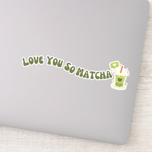 Matcha boba groene thee, matcha sticker (Detail)