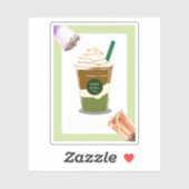 Matcha boba groene thee, matcha sticker (Vel)