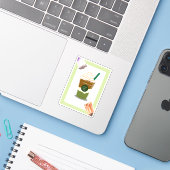 Matcha boba groene thee, matcha sticker (Laptop met iPhone)