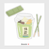 Matcha boba groene thee, matcha sticker (Vel)