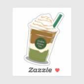 Matcha boba groene thee sticker (Vel)