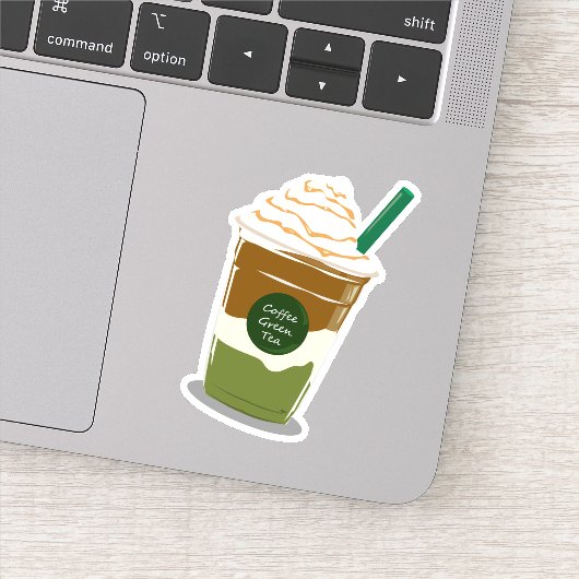 Matcha boba groene thee sticker (Detail)