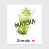 Matcha boba groene thee sticker (Vel)