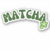 Matcha boba groene thee sticker (Voorkant)