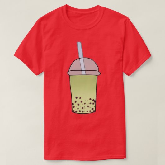 Matcha Boba thee bubble tea drink 1 T-shirt (Design voorkant)