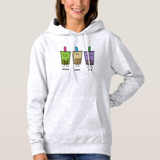 Matcha boba thee groene drink Taro tapioca Hoodie (Voorkant)