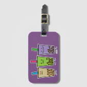 Matcha boba thee groene drink Taro tapioca Japa Bagagelabel (Voorkant (verticaal))